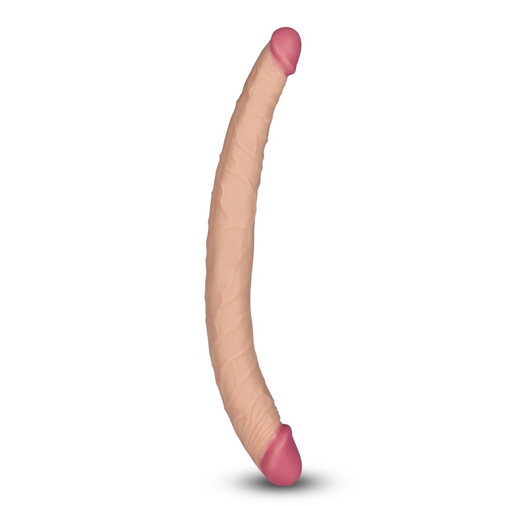 36 cm Çift Taraflı Realistik Dildo Anal Vajinal Penis - Görsel 6