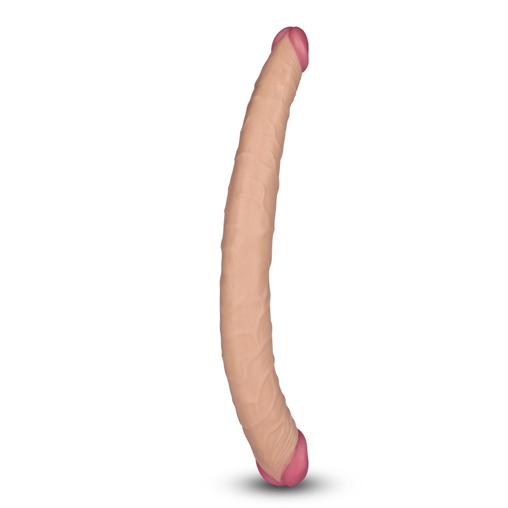 36 cm Çift Taraflı Realistik Dildo Anal Vajinal Penis - Görsel 2