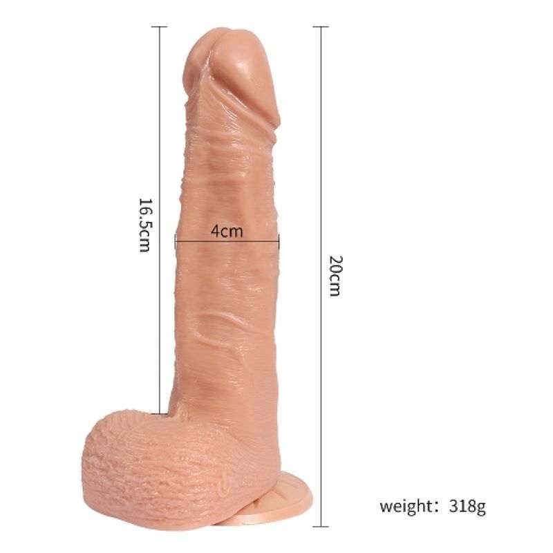 20 cm USB Şarjlı Gidip Gelmeli Realistik Vibratör - Görsel 4
