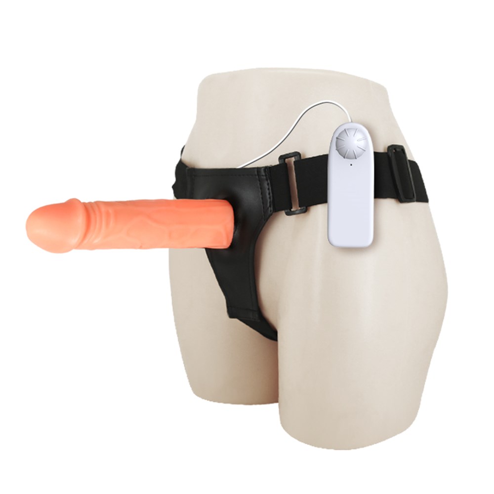 7.5 cm Dolgulu Titreşimli Protez Strapon - Görsel 4