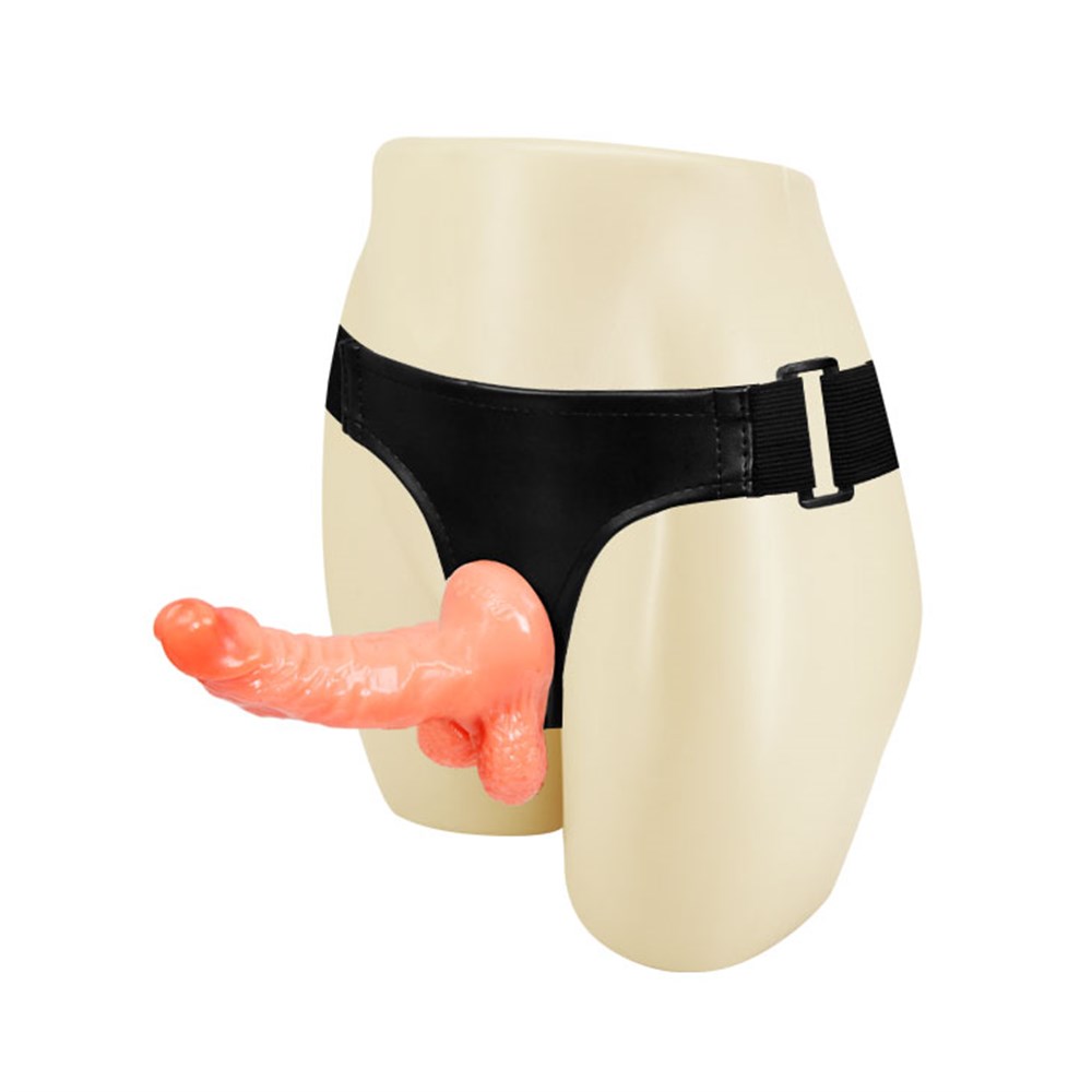 15 cm Belden Bağlamalı İçi Dolu Strapon Penis - Görsel 2
