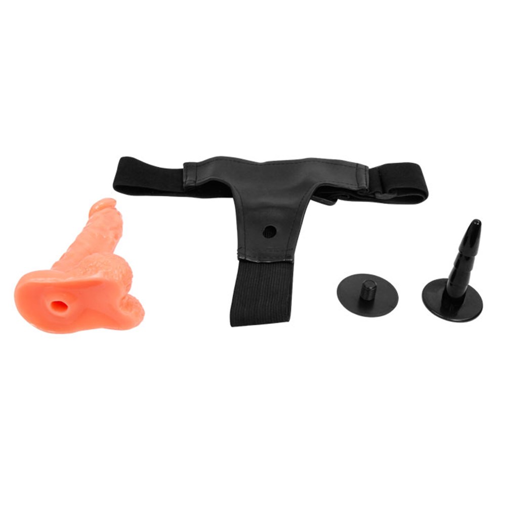 15 cm Belden Bağlamalı İçi Dolu Strapon Penis - Görsel 5