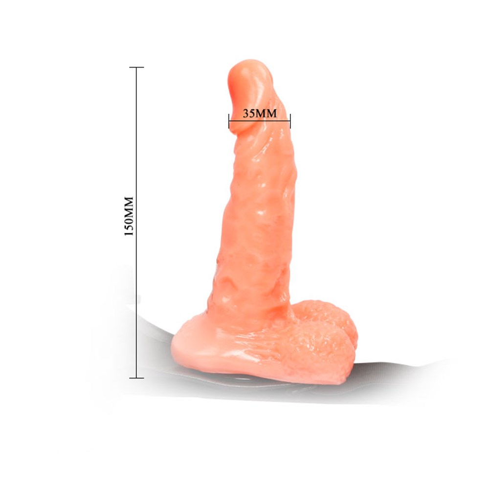15 cm Belden Bağlamalı İçi Dolu Strapon Penis - Görsel 6