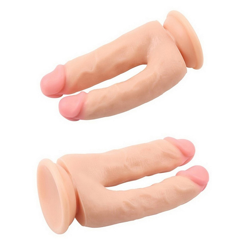 Bromeo İki Uçlu Vantuzlu Realistik Çatal Dildo - Görsel 2
