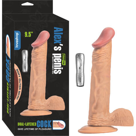 Alexs 24 cm Gerçekçi Titreşimli Dildo Vibratör Penis - Görsel 2