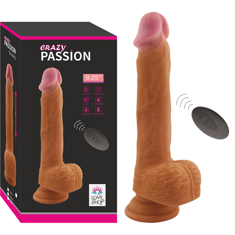 Crazy Passion Isıtmalı Yukarı Aşağı Rotasyonlu Şarjlı Silikon Vibratör
