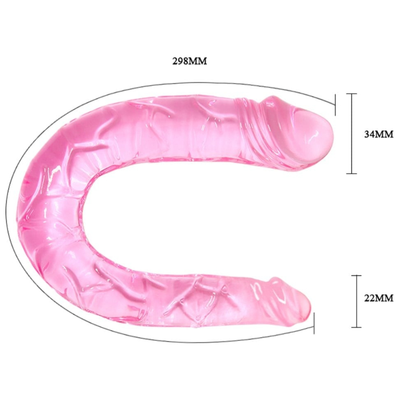 30 cm Çift Taraflı Jel Yumuşak Penis Dildo – TPR - Görsel 4
