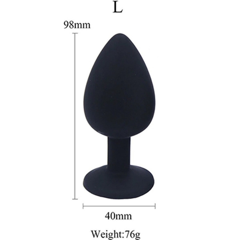 10 cm Silikon Taşlı Anal Tıkaç – Büyük Boy Anal Plug