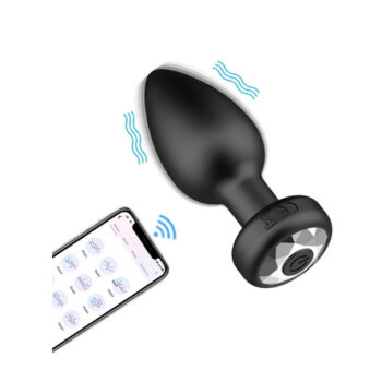 telefon kontrollü anal plug siyah 10 modlu